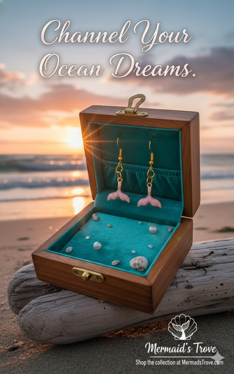 Sparkling mermaid dangling earings