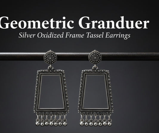 Tribal Geometric tassel earing