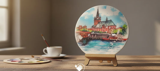 Exclusive Mahal painted resin table decor