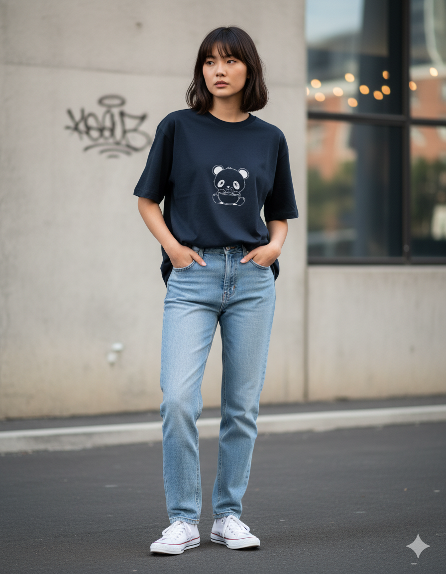 Cool panda Unisex Oversized Classic T-Shirt