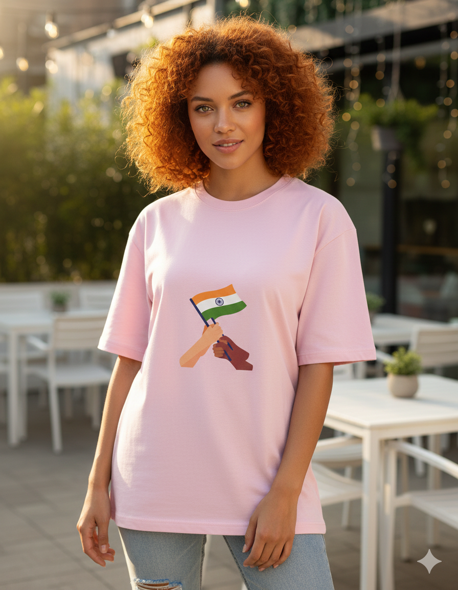 "Being Indian"Unisex Oversized  T-Shirt