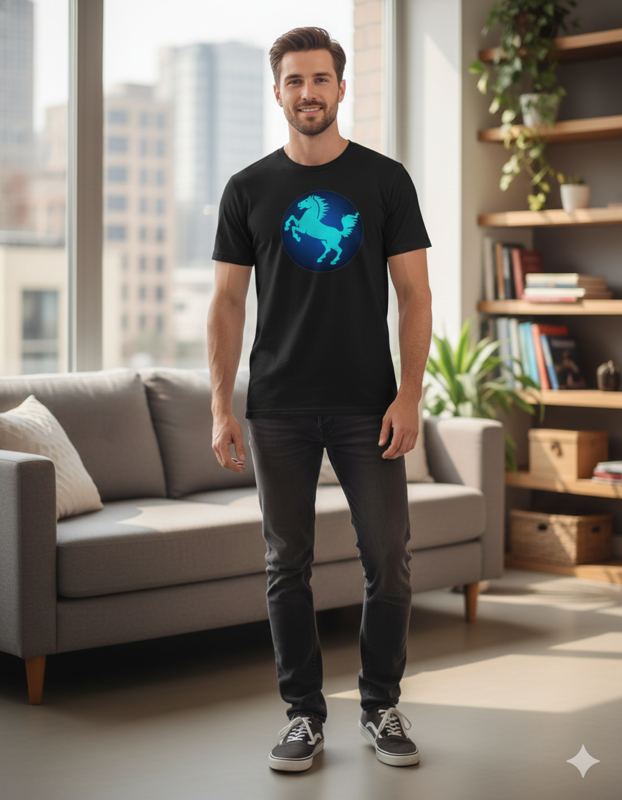 Azure unisex spirit Supima T-Shirt