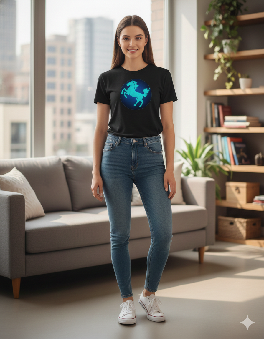 Azure unisex spirit Supima T-Shirt