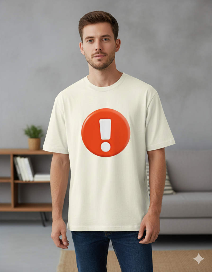 Exclamatory Unisex Oversized  T-Shirt