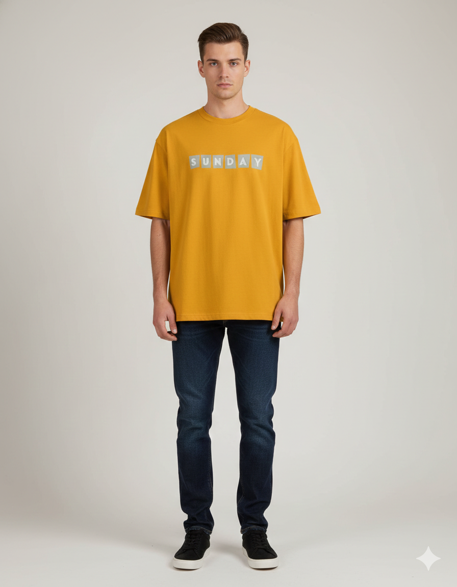 Comfy Sunday Unisex Oversized  T-Shirt