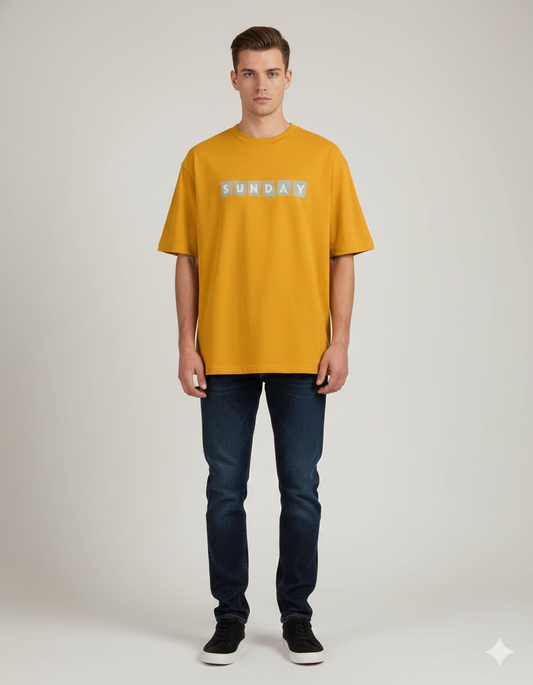 Comfy Sunday Unisex Oversized  T-Shirt