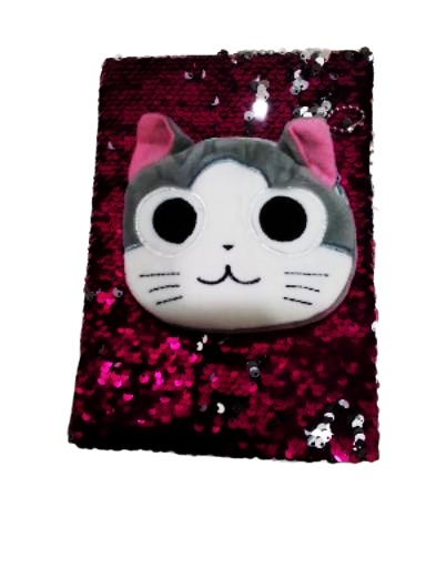 3D diary with kitty storage pouch