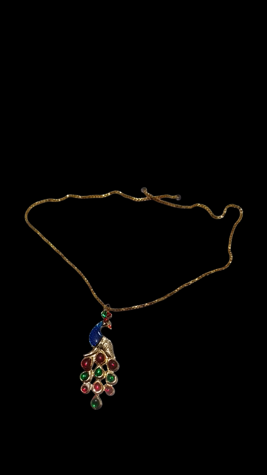 Handcrafted beautifull peacock pendant with chain