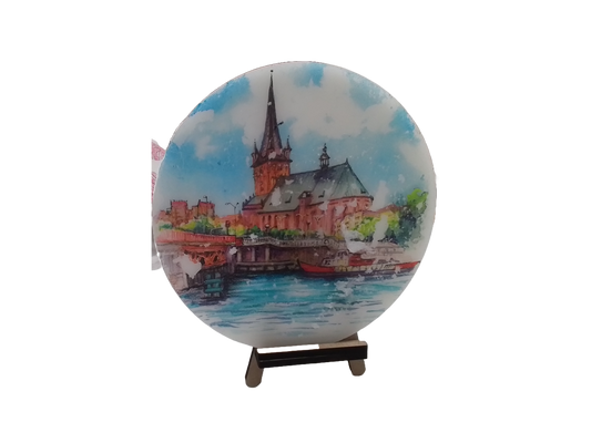 Exclusive Mahal painted resin table decor